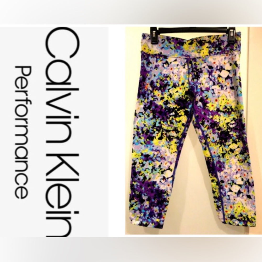 Calvin Klein yoga pant. Performance quick dry. Vibrant colors. Size Medium. NWOT